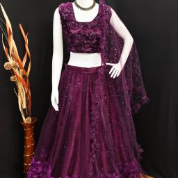 Embroidered Semi Stitched Lehenga Choli-image-60