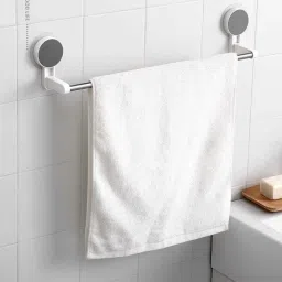 Wall Mounted Self Adhesive Magic Sticker Towel Holder Bar for Bathroom & Kitchen 8 inch 1 Bar Towel Rod-image-5