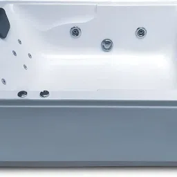 Falcon Acrylic 5 Feet Massage with Whirlpool and Back Massager - White Free-standing Bathtub-image-58