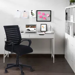 maha guru KVS INDIA Mid Back Comfortable Fabric Executive Mesh Office Arm Chair-picture-1