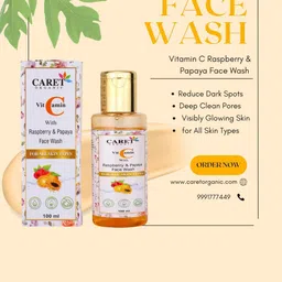 CARET ORGANIC Set Of 4 Vitamin C with Raspberry & Papaya Face Wash - 100 ml Each image 5