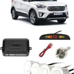 PKNA0174 White Car Reverse Parking Sensor with LED Display 4 Sensor PKNA0174 Parking Sensor-picture-0