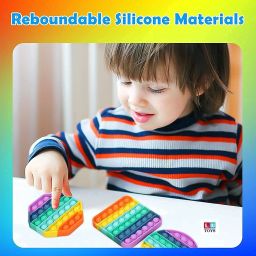 bongerking Fidget Toys, pop it Fidget Toy Set | pop its Fidget Toys, Fidget Toys pop it Rainbow, pop it Toy, | poppit Fidget Toy, Rainbow pop it, Push pop Bubble Fidget To image 4