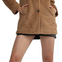 plagg FUR Solid Coat For Women-picture-12