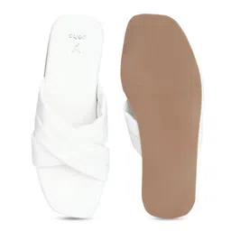 yoho Criss-Cross Strap Open Toe Flats image 3