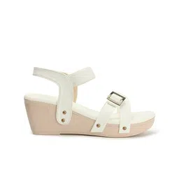 ICONICS Open Toe Wedge Heels With Buckles image 3