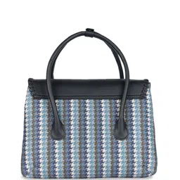 ZOUK Abstract Printed Structured Jute Handheld Bag image 5