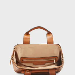 Caprese Structured Satchel with Cut Work image 4