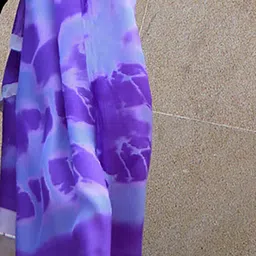 Mitera Lavender Abstract Printed Block Print Saree image 3