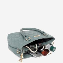 Black Spade Structured Handheld Bag With Quilted image 4