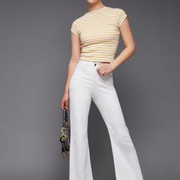 Miss Chase Women White High-Rise Clean Look Bootcut Stretchable Jeans-picture-58