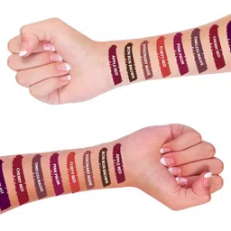 PERPAA Power Stay Set Of 4 Liquid Matte Lipstick - 5ml Each -Pink-Apple Red-Mauve-Brown image 3
