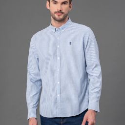 Men Regular Fit Striped Button Down Collar Casual Shirt-image-48