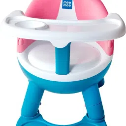2 in 1 Foldable Booster Seat with Feeding Tray (Pink)-image-20