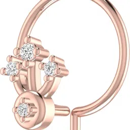 avsar Prabha 14kt Cubic Zirconia Rose Gold Nose Wire-image-83