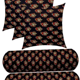 actos Microfibre Floral Bolster Pack of 5-picture-44