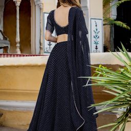 FABPIXEL Printed Semi-Stitched Lehenga & Unstitched Blouse With Dupatta image 2