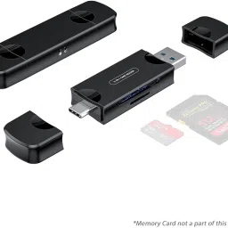 DIGITEK DCR-007 USB-A 3.0 & Type C HighSpeed Multi-Card Reader Supports All Memory Cards Card Reader image 2
