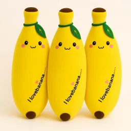 Pack of 3 Premium Quality Soft Banana Stuffed Toy - 15 inch-image-69