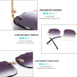 kalveera Gradient Retro Square Sunglasses (Free Size) image 2