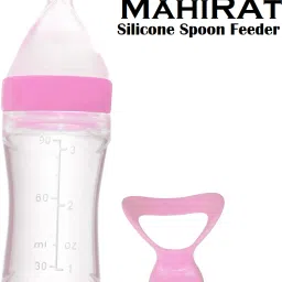 Baby Squeezy Food Grade Silicone Feeder Bottle with Spoon Feeder For Baby 90ml Feeder-21