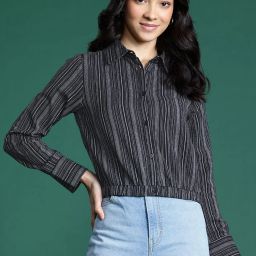 Women Regular Fit Striped Casual Shirt-image-40