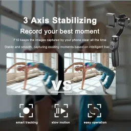 Omex F10 3-Axis Handheld Gimbal Stabilizer Tripod for Smartphone Anti Shake 3 Axis Gimbal for Mobile image 3