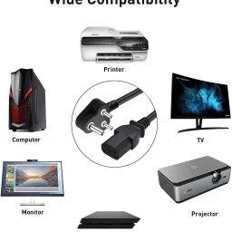 S-voice sparrow voice Power Cord 10 A 1.8 m Power Cord 1.8M Replacement Power Cable, India Plug IEC Computer & Desktop 3 pin image 3