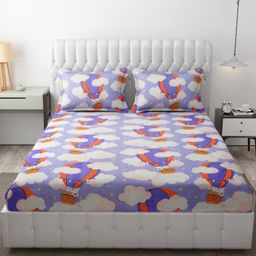 kitchdeco 180 TC Polycotton Double Printed Flat Bedsheet-picture-29