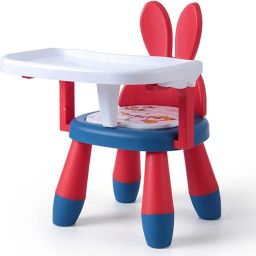 Chair for Kids,Bouncer with Backrest for 6 Month to 3 Years Age Red Foldable Plastic Inversion Chair-28