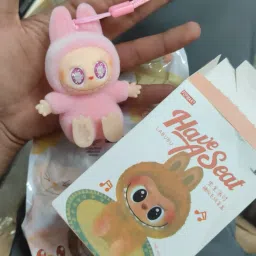 kidoyz Pop Mart LABUBU Have A Seat Bunny Plush Toy – Set of 1 (Random Color) Key Chain image 4