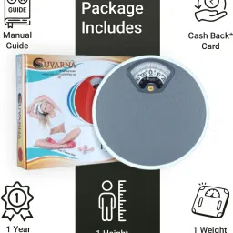 SUVARNA Big Platform, New GALAXY in Round Shape, Capacity: 130kg, Color: Grey Weighing Scale image 4