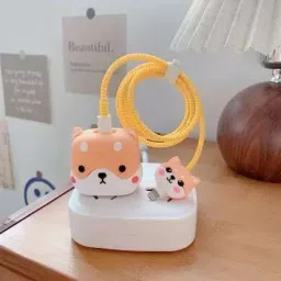 RharanxyN Charger Cover for iPhone 18W-20W Charger, 3D Cartoon Character, Charger Cable Protector-image-38