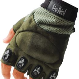 Half Finger Bike Riding Gloves, Protective Off-Road Motorbike Racing Riding Gloves-22