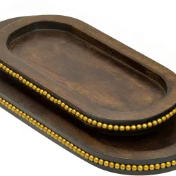 oggn Sanjeev Kapoor Dot Serving Platter Set Of 2Pcs Tray Serving Set image 4