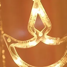 SPARK WORLD Yellow Moon Shaped String Lights image 2