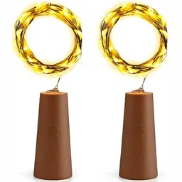 SPARK WORLD Yellow 2 Pieces Cork LED String Lights image 5
