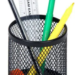 panku 2 Compartments Mesh Body Pen Stand image 2