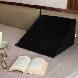 dormyo Memory Foam 18x17 Inch Bed Wedge In Black Colour with Zipper Cover-picture-22
