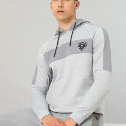 Men Full Sleeve Color Block Hooded Sweatshirt-image-43