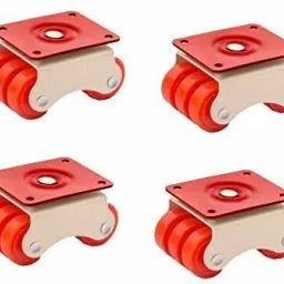 Wheels Roller Moving Castor (Orange, 50 mm, L) 4 Pieces in 1 Box Swivel Furniture Caster-image-73
