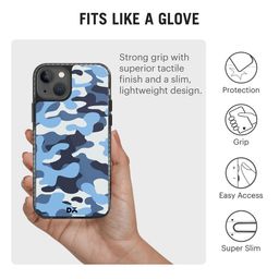 DailyObjects Multi Colored Printed  Camouflage Aquatic iPhone 13 Phone Case image 4