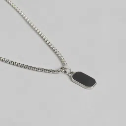 PARIS HAMILTON Unisex Silver-Plated Geometric Cubic Zirconia Pendant with Set Of 2 Chains image 5