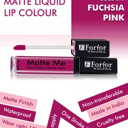 FORFOR Matte Me Ultra Smooth Matte Liquid Lipstick 5 ml - Fuchsia Pink 115 image 5