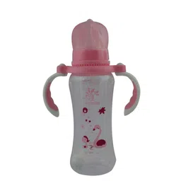 GUCHIGU Pink Baby BPA Free Feeding Bottles with Handle 240ml - 9013D image 2