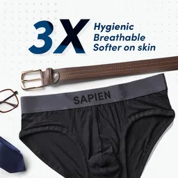 Man Matters Pack of 2 Solid Briefs with Anti Microbial and Micro Modal Finish image 4