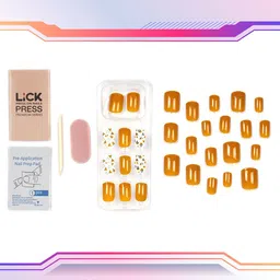 LICK Press 12 Pcs Reusable Artificial Stick on Nails With Application Kit image 3
