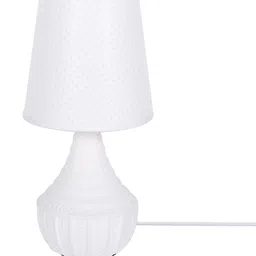TAYHAA White Designer Table Lamp with a Star Design Shade image 4