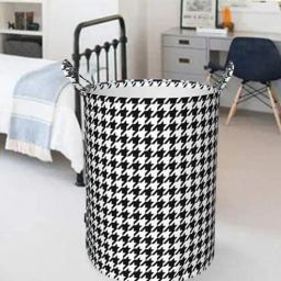 house of quirk Black Cotton Foldable 80 Ltr Laundry Basket (1Pc)-picture-13