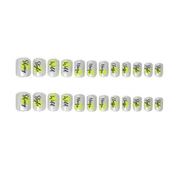 LICK 24-Pieces Oval Shape Light Grey Fake Reusable Press On Nails With Application Kit image 5